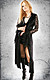 Black Raven Coat Mantel, Satin Mantel, Samt