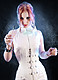White Buckle Corset Korsett, Lack Korsett, Lack
