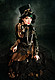 Steampunk Starshooter Kleid, Leder Kleid, Leder