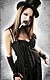 Punk Long Dress Kleid, Pin Stripe Kleid, Pin Stripe
