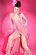 Pink China Doll Gown Kleid, Latex Kleid, Latex