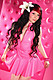 Pink Rubber Candy Dress Kleid, Latex Kleid, Latex