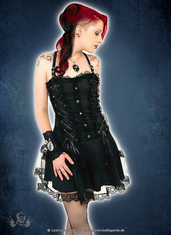 Aderlass Lolita Mini Dress Denim Black