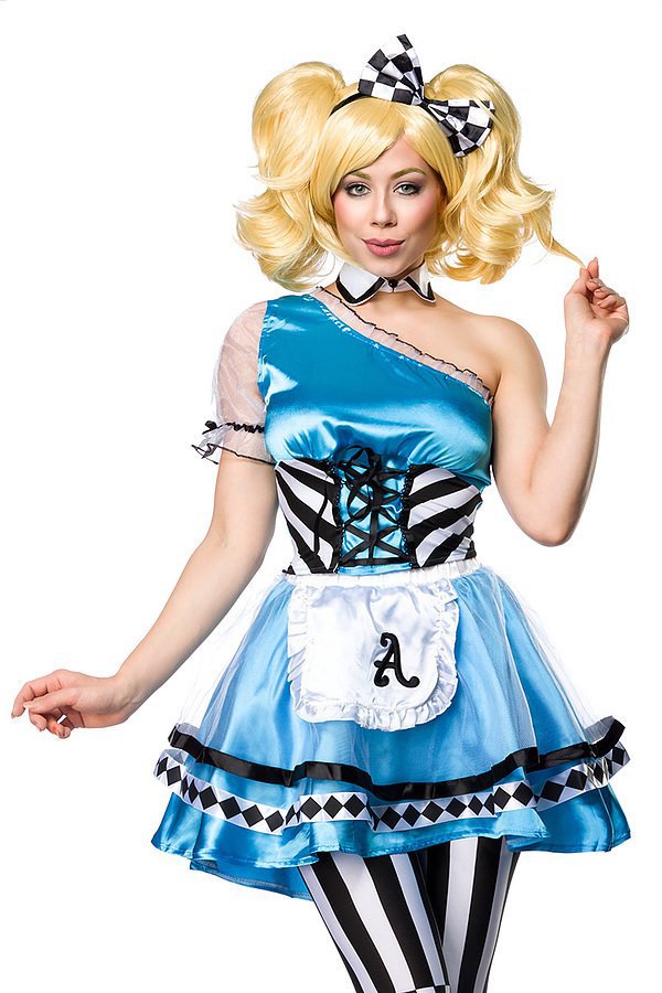 Alice Costume Set blau/schwarz/wei