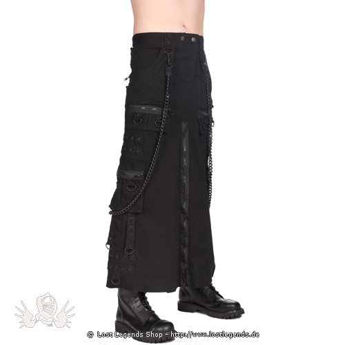 Black Pistol Chain Skirt Denim 