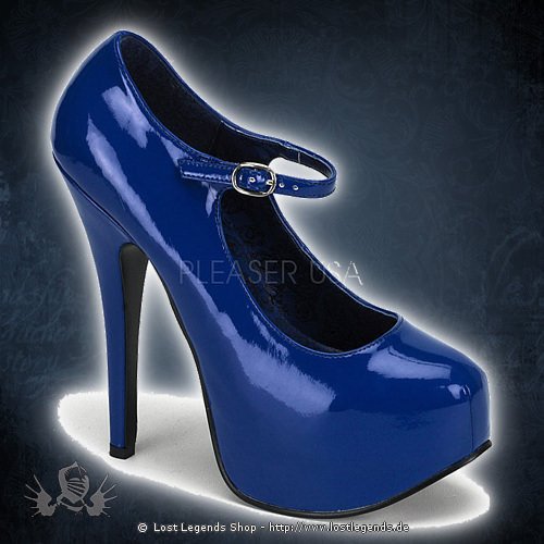 Bordello TEEZE-07 Blue Patent Leather