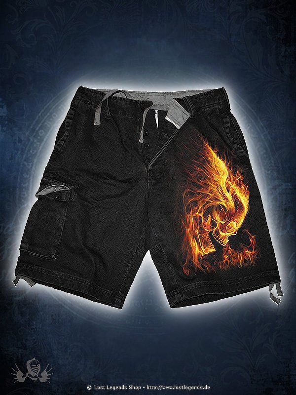 Burn In Hell Shorts im Retrolook SPIRAL
