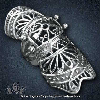 Finger Armor Ornamental Silber