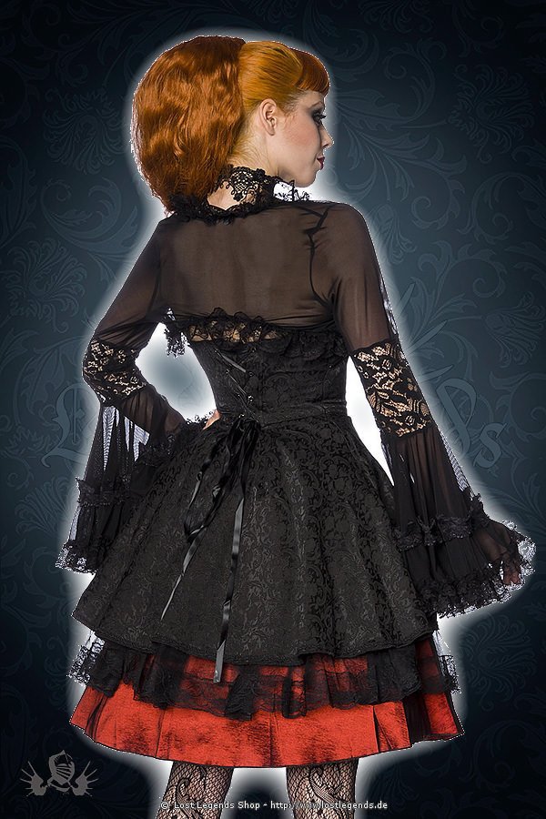 Gothic-Kleid schwarz/burgund