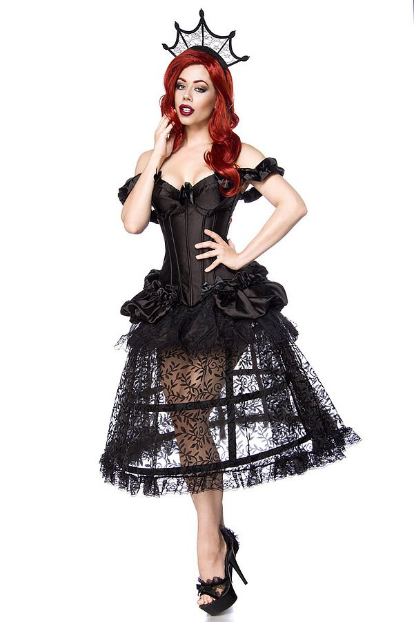 Gothic-Kostüm: Gothic Queen schwarz