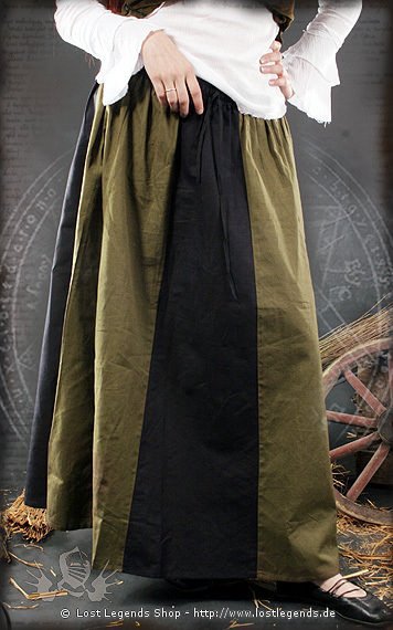medieval skirt whych, green 