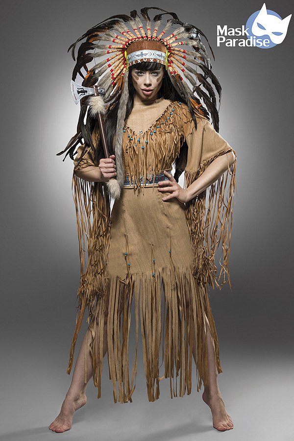 Indianerinkostüm: Native American beige