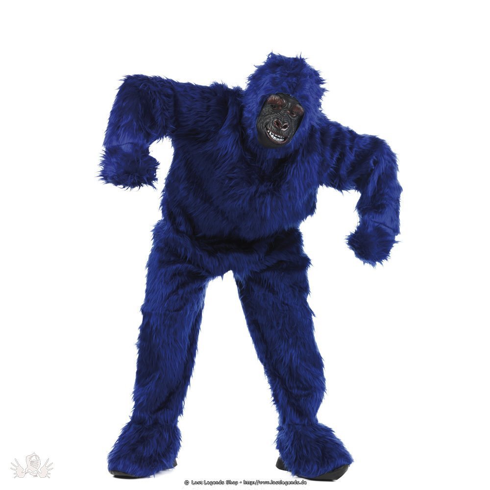 Karnevalskostüm Gorilla blau