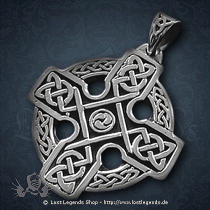 Keltisches Kreuz Anhänger, Silber