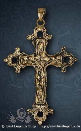 Kreuz mit Ornamenten Anhänger, Bronze