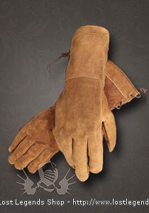 LARP Handschuhe Leder, braun