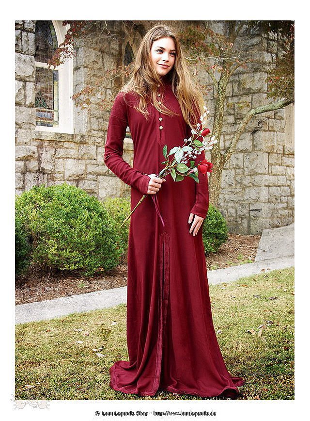Leichtes Mittelalter-Kleid in rot