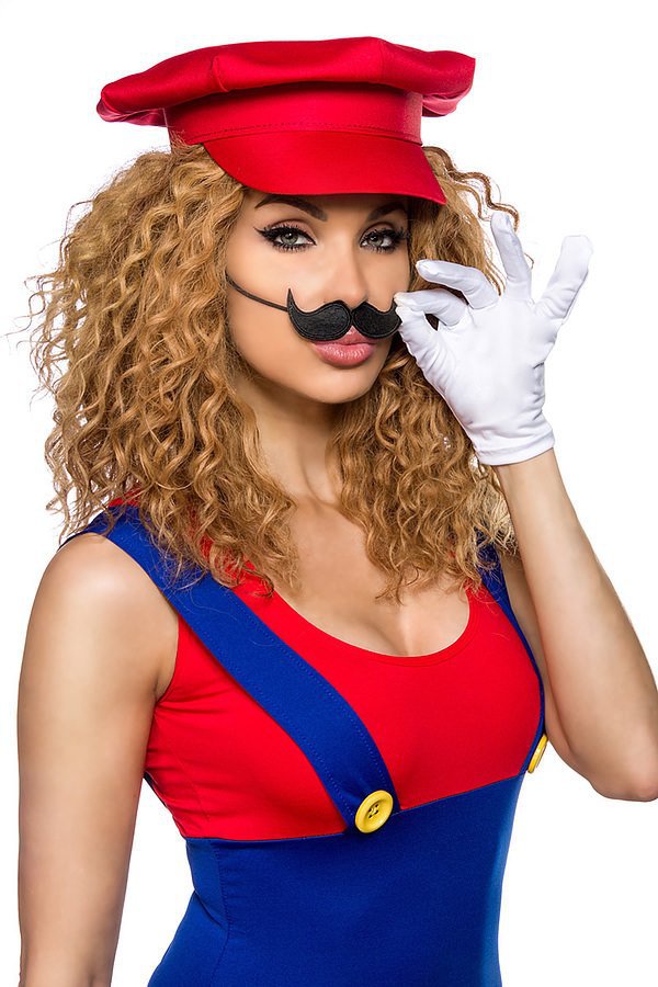 Mario Kostüm rot/blau/weiß