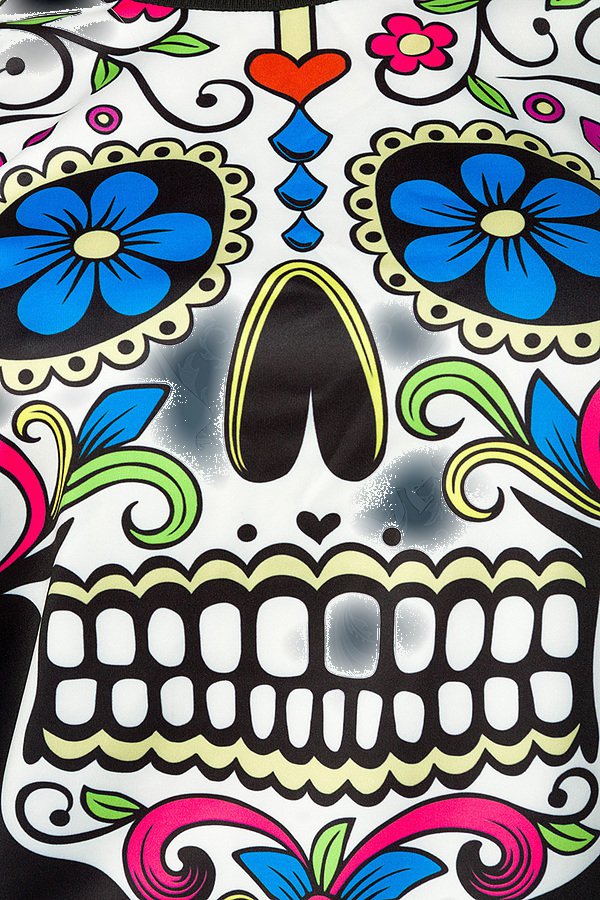 Mexican Skull Sweatshirt schwarz/bunt