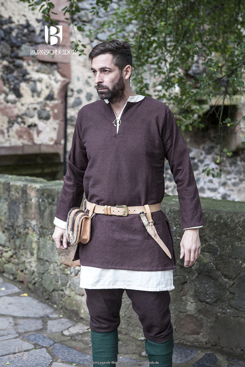 Medieval Short Tunic Erik, brown