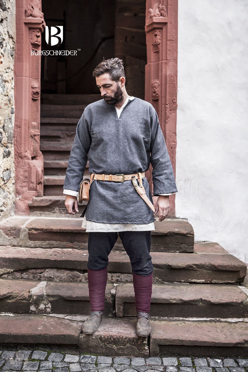 Medieval Short Tunic  Erik, grey