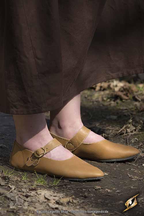 Mittelalterlicher Damen Schuh Astrid natur