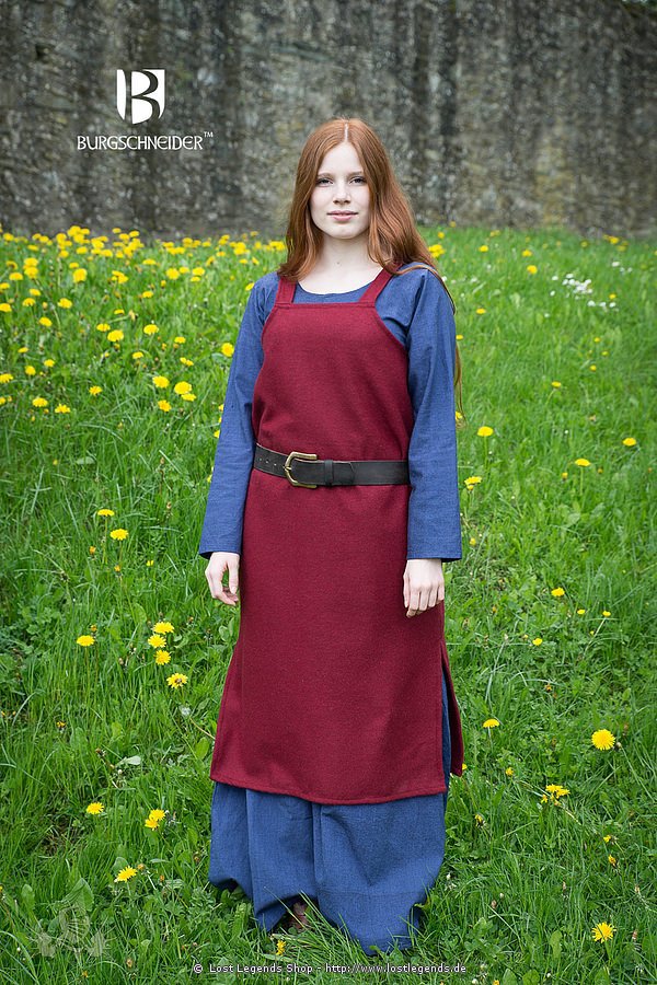 Mittelalterliches Trägerkleid Jodis, rot