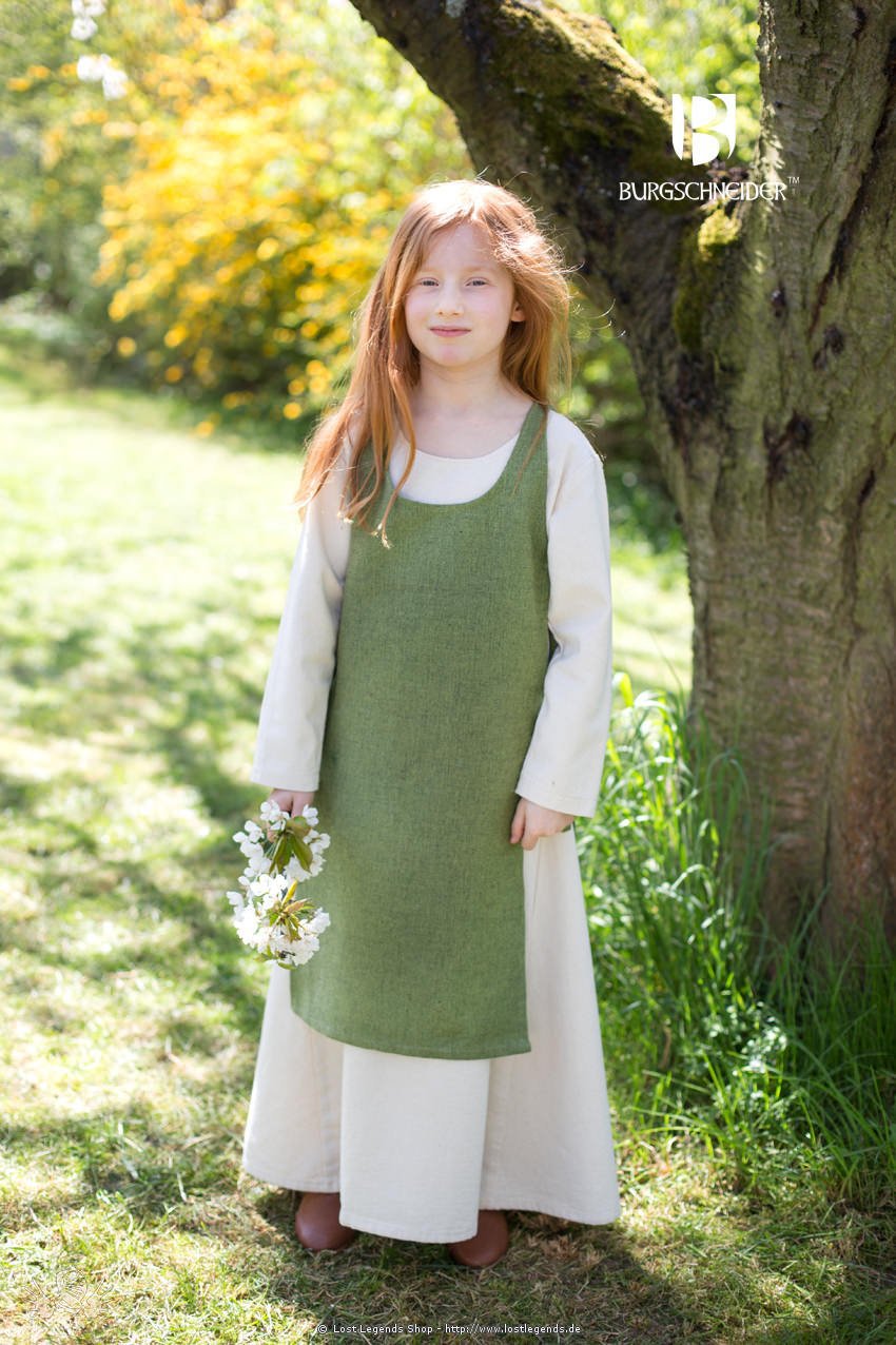Mittelalterliches Überkleid für Kinder, grün