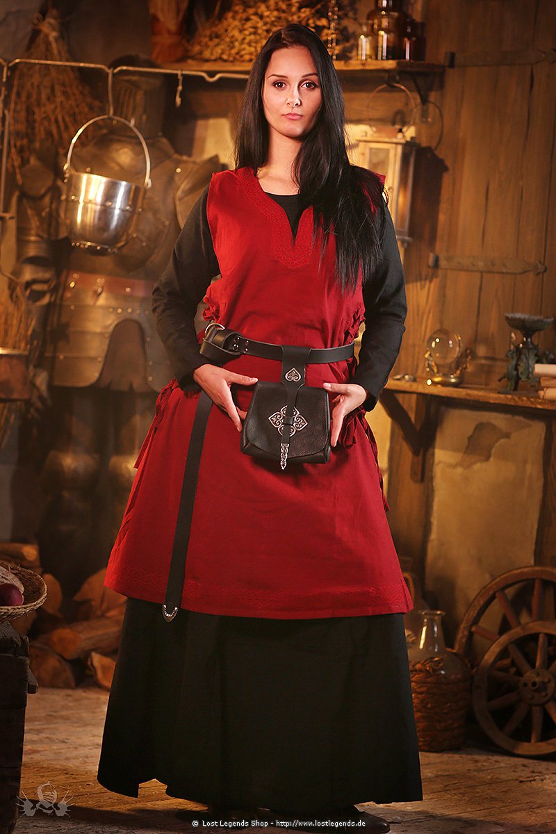 Mittelalterliches Überkleid Lannion, rot
