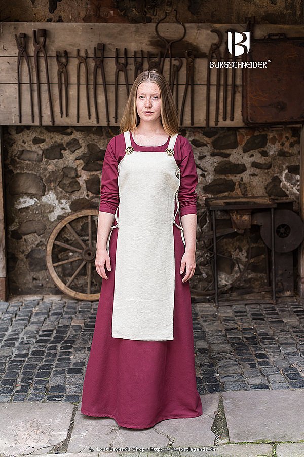 Mittelalterliches Unterkleid Freya, bordeaux