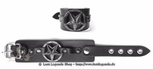 Mode Wichtig Leder-Armband Metal Gothic Star 