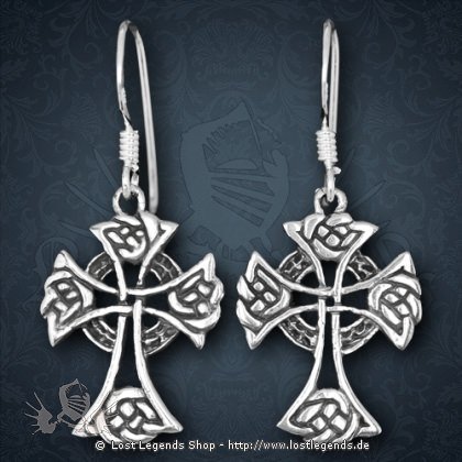 Ohrhänger Celtic Cross Silber