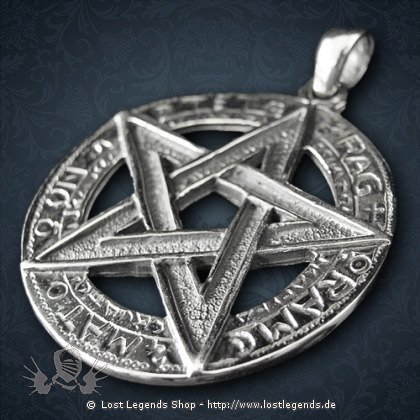 Pentagramm Anhänger Tetragrammaton Silber