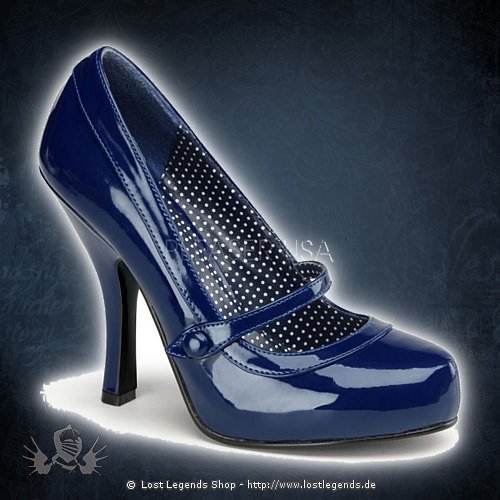 CUTIEPIE-02 Navy Blue Patent Leather