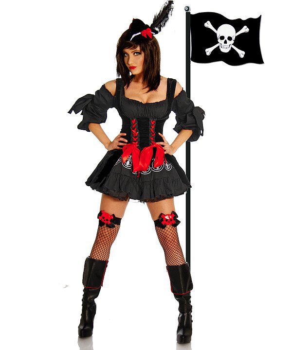Piraten-Kostüm schwarz