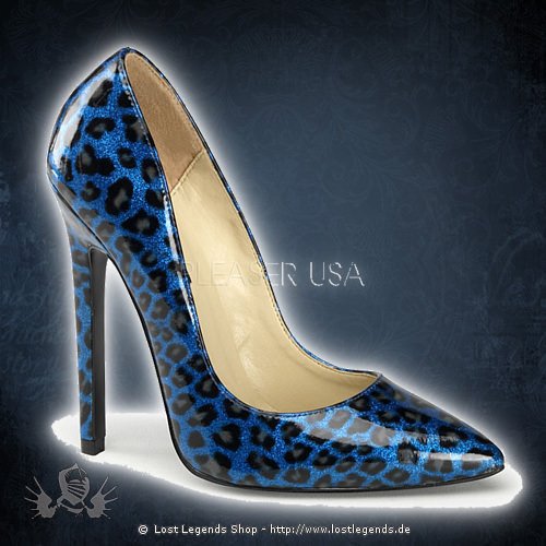 Pleaser SEXY-20 Blue Pearlized Patent Leather