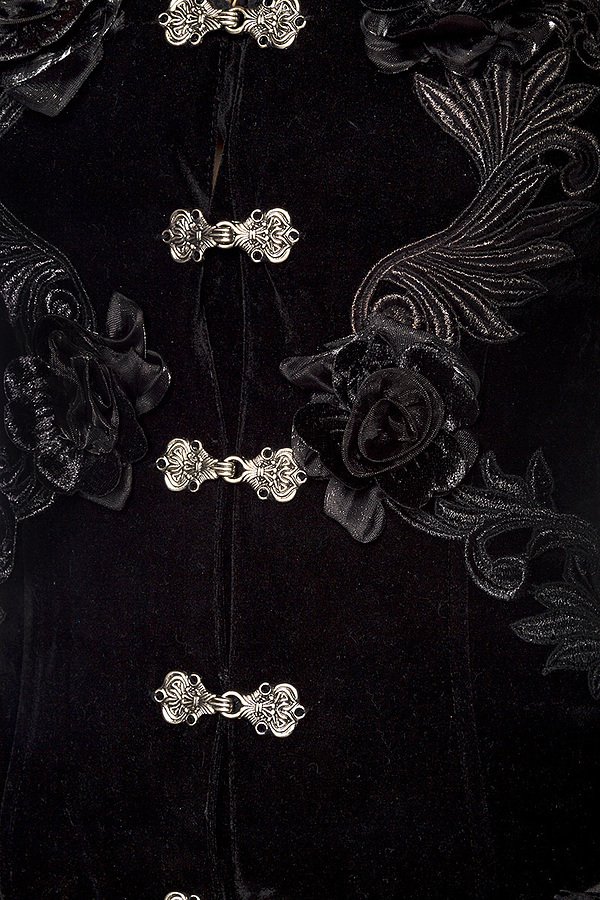 Premium Gothic-Kleid schwarz