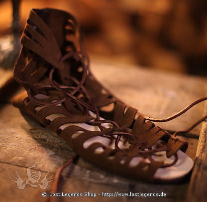 Römische Sandalen Wildleder mit Gummisohle