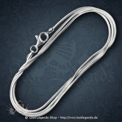 Schlangenkette Silber, 60 cm