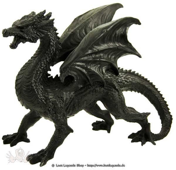 Anhänger Drache Big Dragon aus Edelstahl mit schwarzem Lederband 