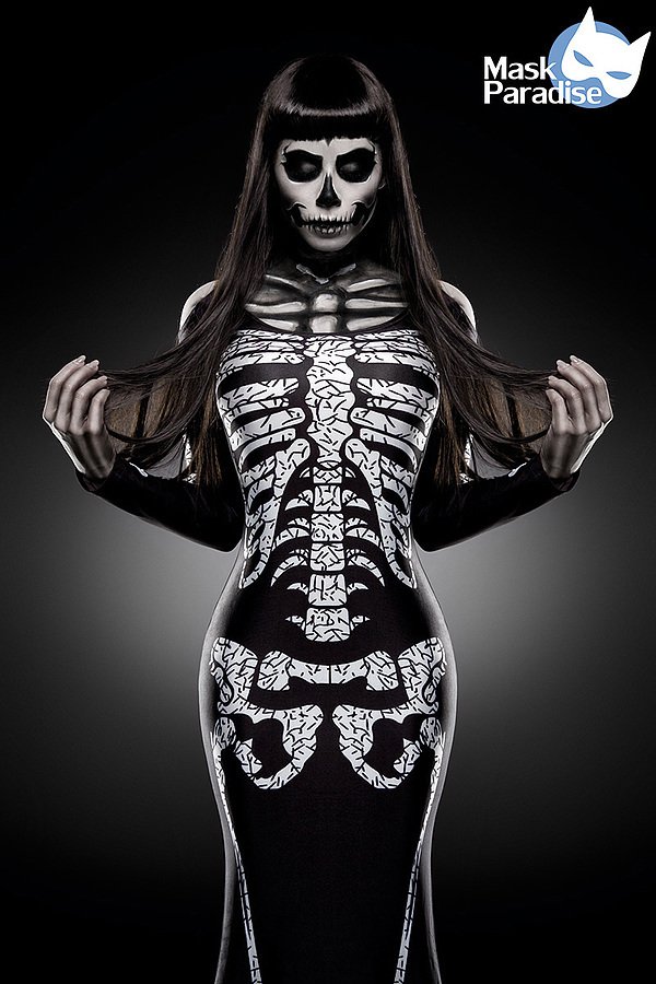 Skeleton Lady schwarz/weiß