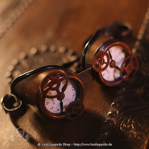 Steampunk Goggles Clock & Gears