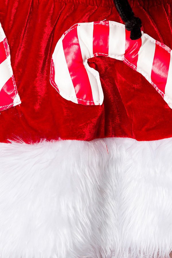 Weihnachts-Set mit Mütze rot/weiß
