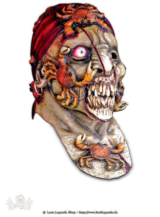 Zombiepirat Latex Maske