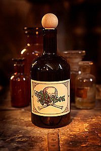 Alchemisten Flasche Poison mit Totenkopf