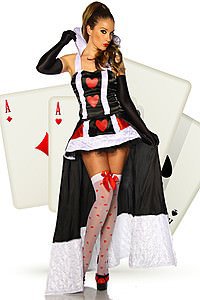 Alice-im-Wunderland-Kost�m schwarz/wei�/rot