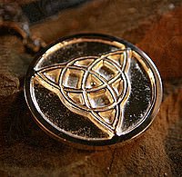 Altarpentakel aus Metall Triquetra, 8cm
