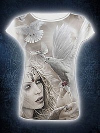 Angel Doves Girlieshirt SPIRAL