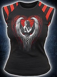 Angel Heart Girlie Shirt mit Streifen SPIRAL
