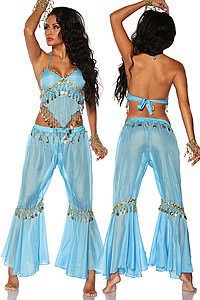 Bauchtanzkost�m hellblau